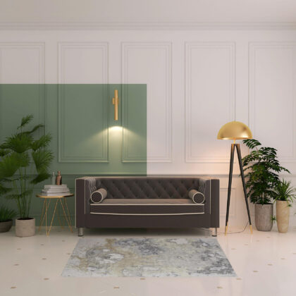 4' x 6' Gray Abstract Area Rug