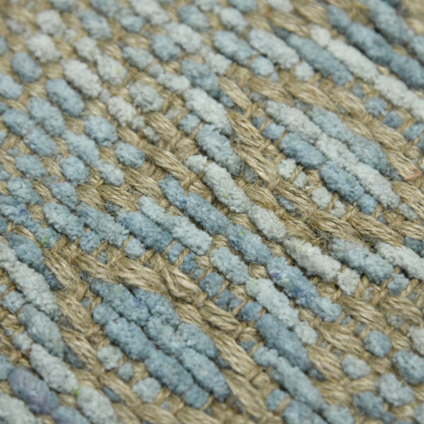 8' x 10' Blue and Brown Geometric Flatweave Handmade Area Rug