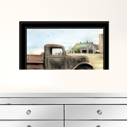 Vintage Farm Trucks I 2 Black Framed Print Wall Art