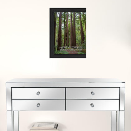 American Strength 3 Black Framed Print Wall Art