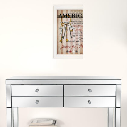 The Keys To Freedom 2 White Framed Print Wall Art