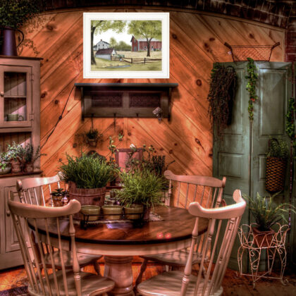 The Old Spring House 1 White Framed Print Wall Art