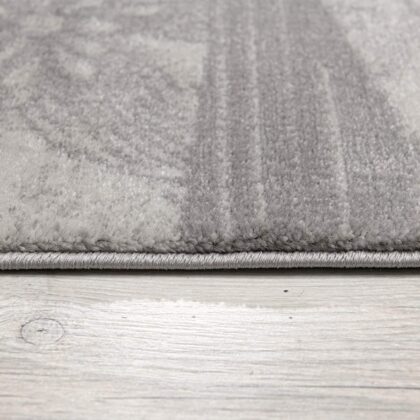 2' X 4' Gray Abstract Dhurrie Area Rug