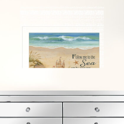 Sand Castle 1 White Framed Print Wall Art
