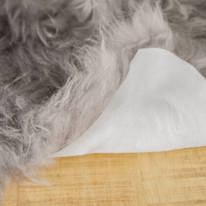 2' x 3' Gray Sheepskin Handmade Non Skid Area Rug