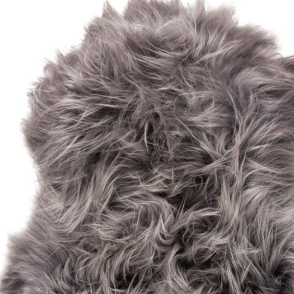 2' x 3' Gray Sheepskin Handmade Non Skid Area Rug
