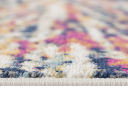 8’ X 11’ Cream Celestial Burst Abstract Area Rug