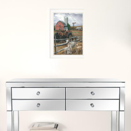 The Old Tractor 2 White Framed Print Wall Art
