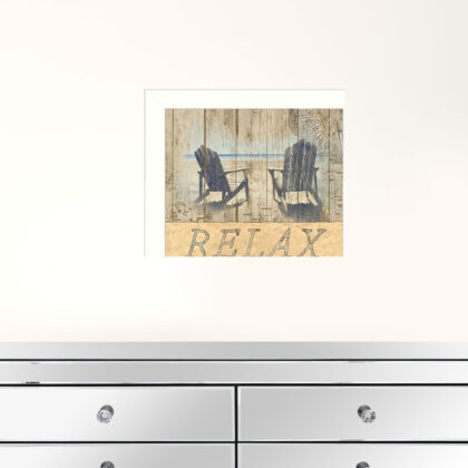 RELAX 1 White Framed Print Wall Art