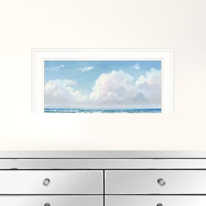 Beach 7 White Framed Print Wall Art