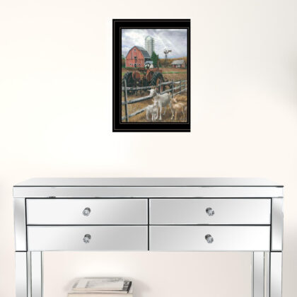 The Old Tractor 3 Black Framed Print Wall Art