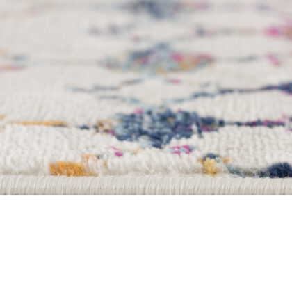7’ X 10’ White Modern Geometric Grid Area Rug