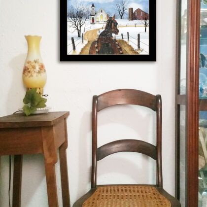 Sleigh Bells Ring 1 Black Framed Print Wall Art