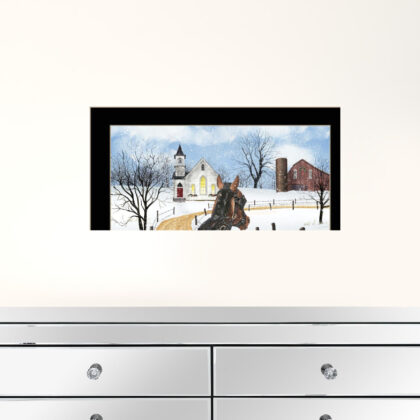 Sleigh Bells Ring 1 Black Framed Print Wall Art