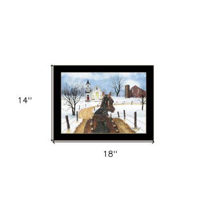 Sleigh Bells Ring 1 Black Framed Print Wall Art
