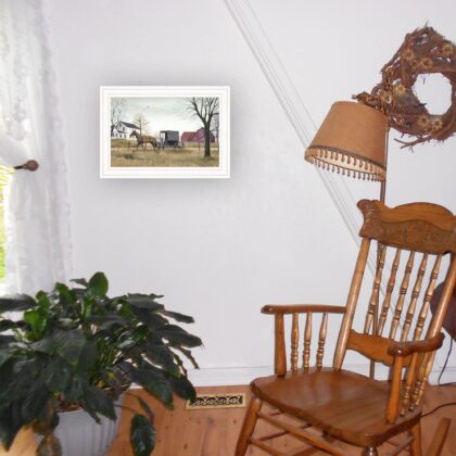 Goin To Market 1 White Framed Print Wall Art