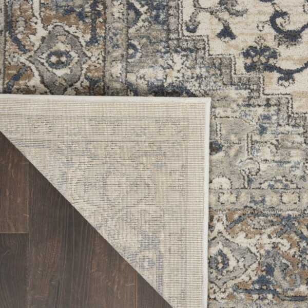 8' x 10' Ivory Floral Power Loom Area Rug