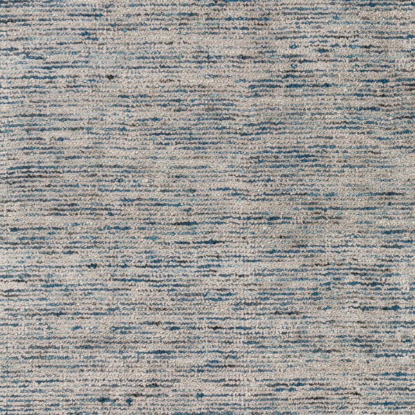 5' X 8' Blue Wool Hand Loomed Handmade Area Rug