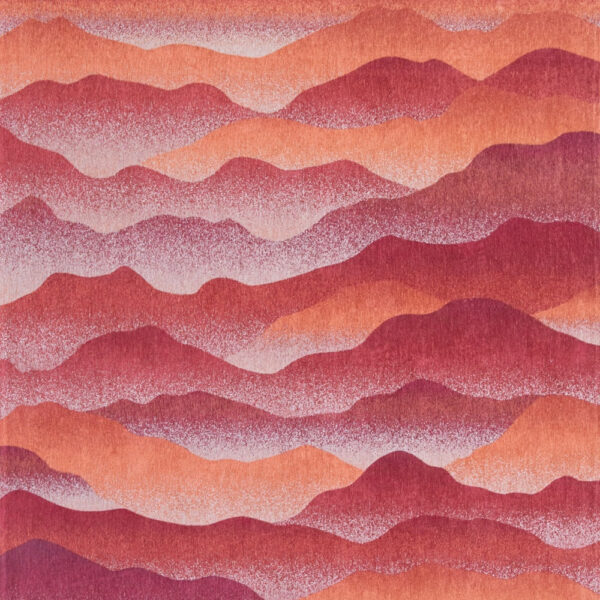 8' x 11' Red Orange Abstract Non Skid Area Rug
