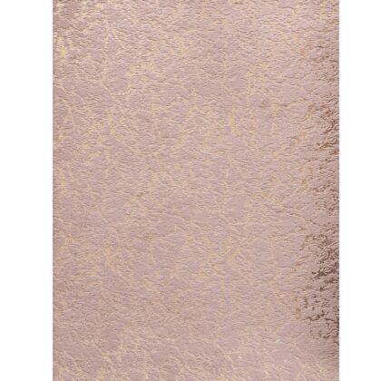 6' x 9' Pink and Gold Faux Fur Abstract Shag Non Skid Area Rug