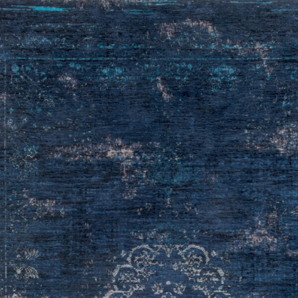 5' x 7' Blue and Gray Medallion Non Skid Area Rug