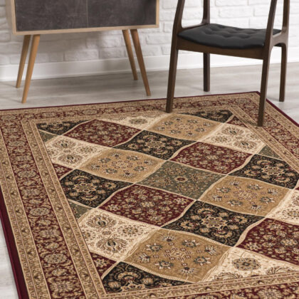 3’ x 15’ Red Decorative Diamonds Runner Rug