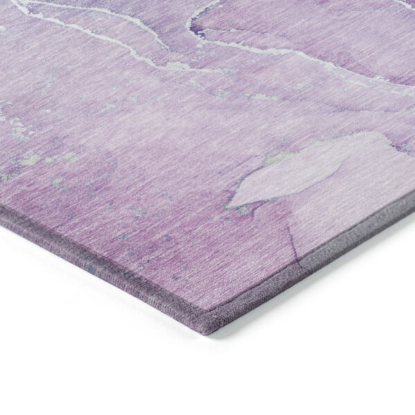 9' X 12' Purple Abstract Washable Non Skid Indoor Outdoor Area Rug