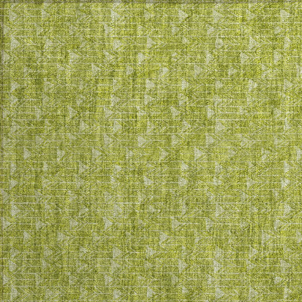 2' X 3' Moss Green Geometric Washable Non Skid Indoor Outdoor Area Rug