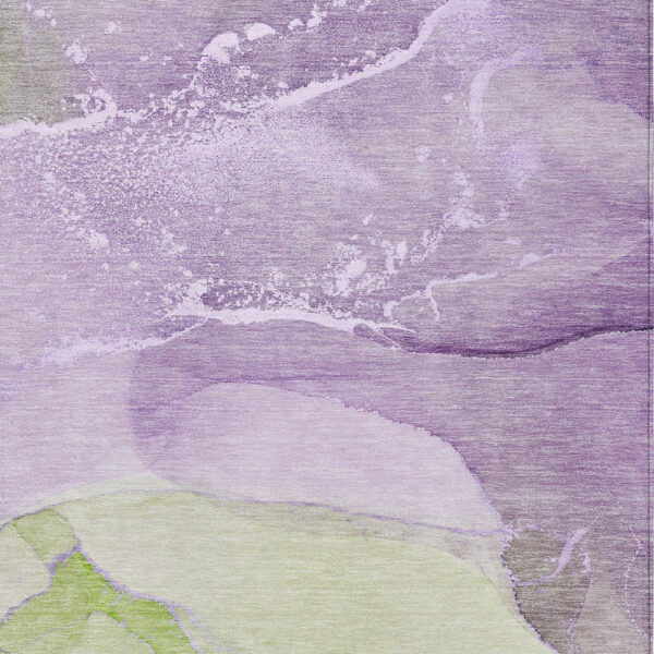 3' X 5' Purple Abstract Washable Non Skid Indoor Outdoor Area Rug