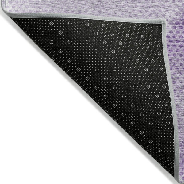 10' X 14' Lavender Geometric Washable Non Skid Indoor Outdoor Area Rug