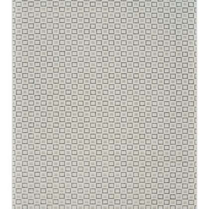5' X 7' Cream and Beige Geometric Distressed Indoor Outdoor Area Rug
