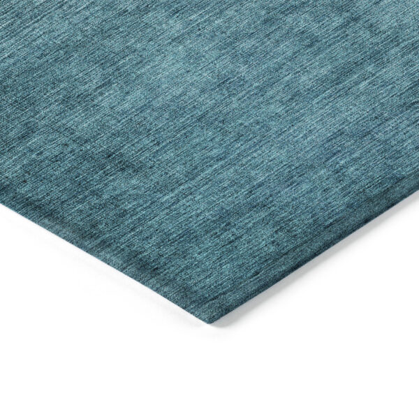 5' X 8' Brown Blue And Taupe Ombre Washable Indoor Outdoor Area Rug