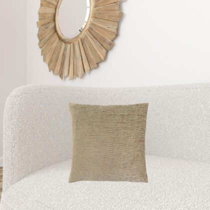 18" X 18" Tan Polyester Zippered Pillow