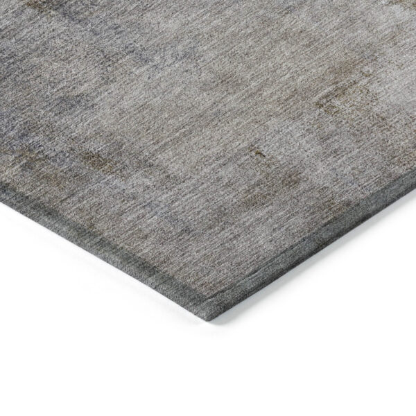 5' X 8' Navy Blue And Sky Blue Abstract Washable Indoor Outdoor Area Rug