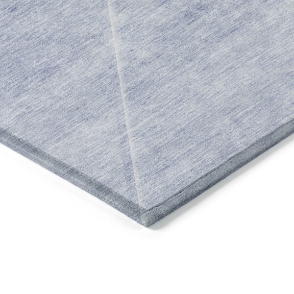 9' X 12' Navy Blue And Denim Blue Abstract Washable Indoor Outdoor Area Rug