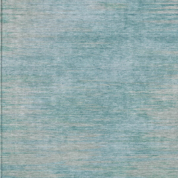 10' X 14' Aqua Teal Blue And Gray Abstract Washable Indoor Outdoor Area Rug