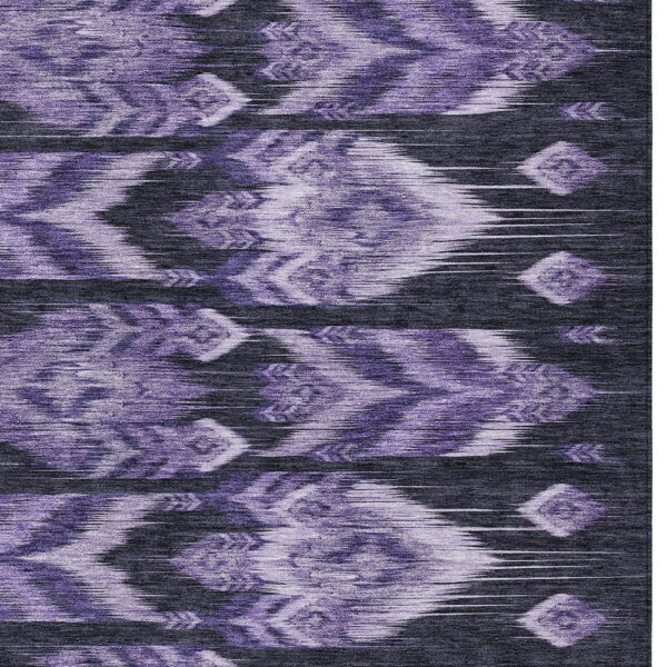 9' X 12' Purple Lavender And Plum Southwestern Washable Indoor Outdoor Area Rug