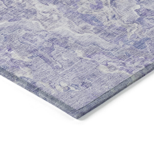 9' X 12' Plum Purple And Lavender Abstract Washable Indoor Outdoor Area Rug