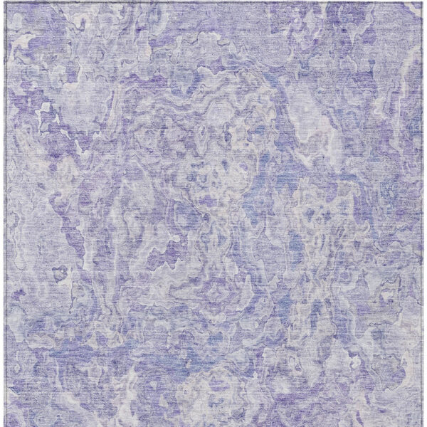 5' X 8' Plum Purple And Lavender Abstract Washable Indoor Outdoor Area Rug