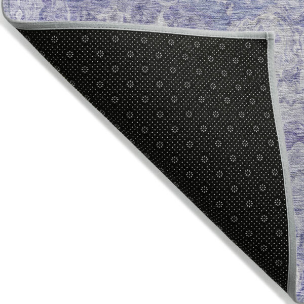 5' X 8' Plum Purple And Lavender Abstract Washable Indoor Outdoor Area Rug