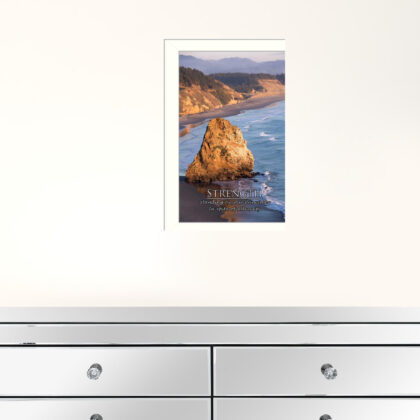 Strength 2 White Framed Print Wall Art