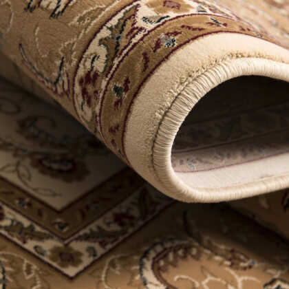 3’ x 20’ Cream and Tan Ornate Border Runner Rug