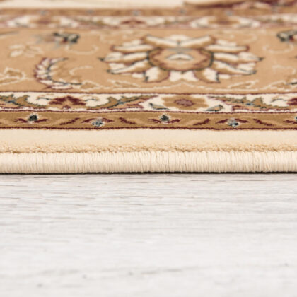 3’ x 20’ Cream and Tan Ornate Border Runner Rug