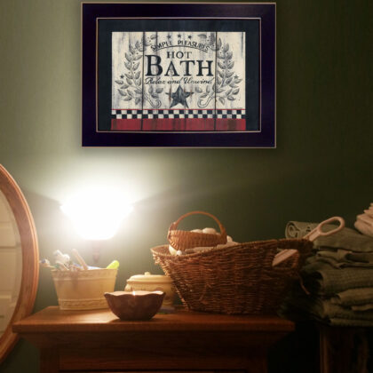 Hot Bath 3 Black Framed Print Wall Art