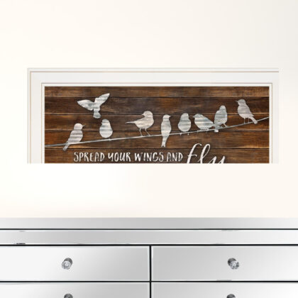 Spread Your Wings And Fly 1 White Framed Print Wall Art