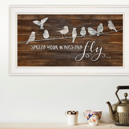 Spread Your Wings And Fly 1 White Framed Print Wall Art