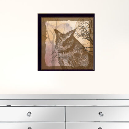 Owl 2 Black Framed Print Wall Art