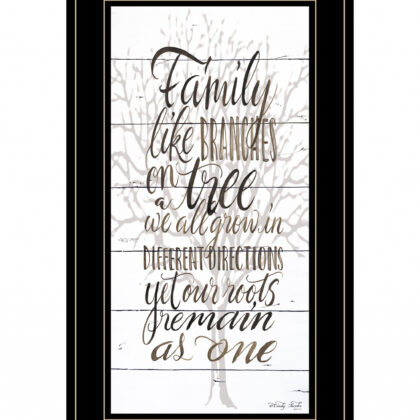 Family 5 Black Framed Print Wall Art