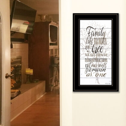 Family 5 Black Framed Print Wall Art