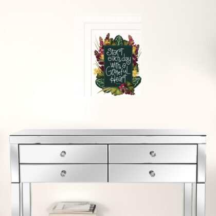 Grateful Heart 3 White Framed Print Wall Art